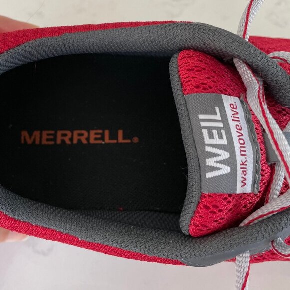 Merrell Weil Rhythm 1st Ray Flex AWS Lace Up Lo Cut Mesh Manmade Sneakers Red 40 - Picture 9 of 14